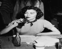 Ava Gardner smoking